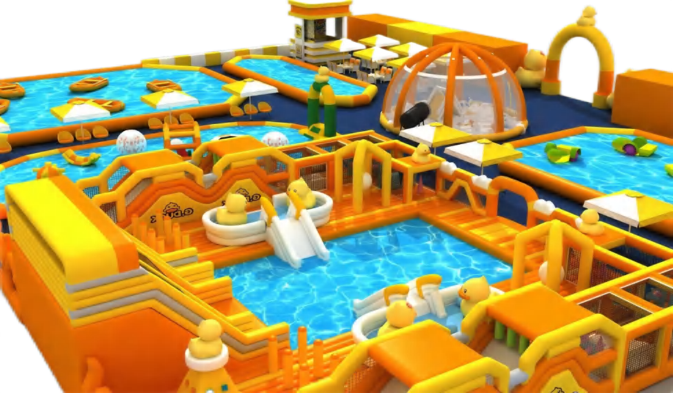 Giant Inflatable Water Park Splash Zone Outdoor Kids Paradise