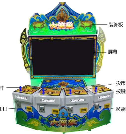 Gran Elefante Video Game Machine Size:131.6*248.5*200.8cm Power:600w
