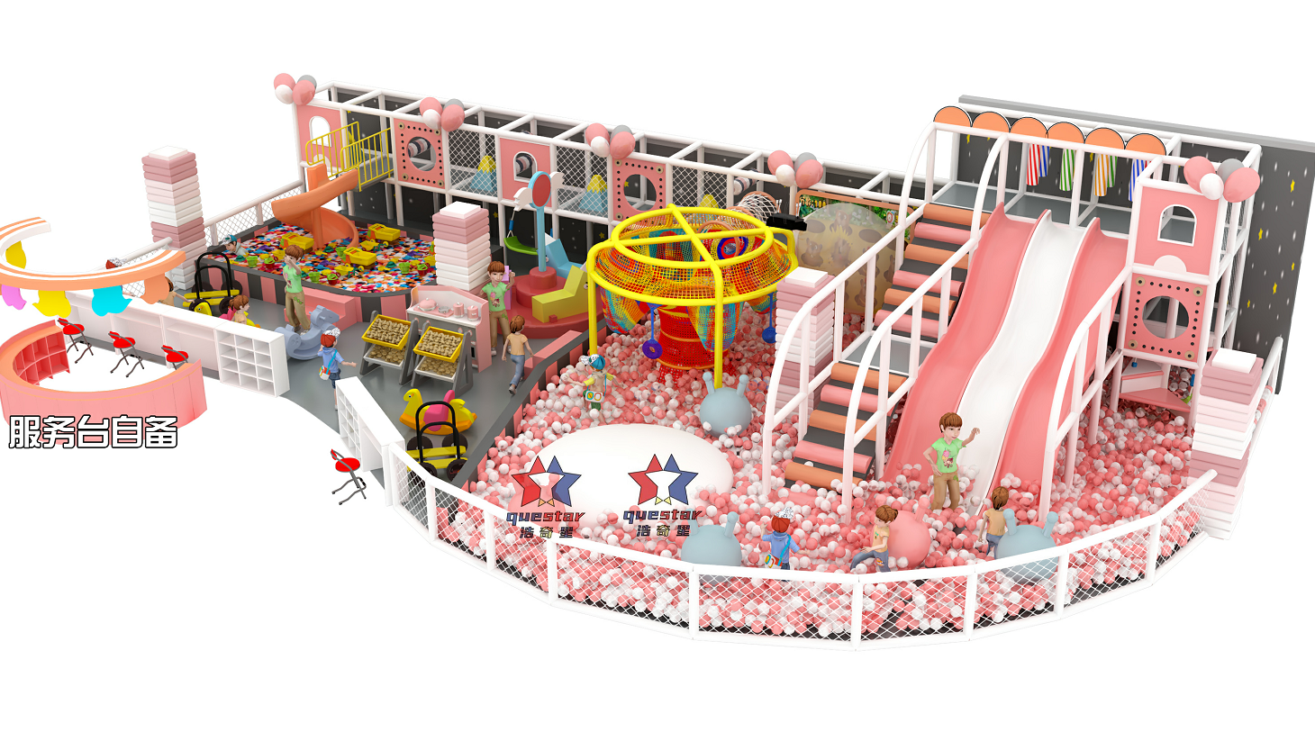 Themed Indoor Playground Systems Featuring Custom Characters