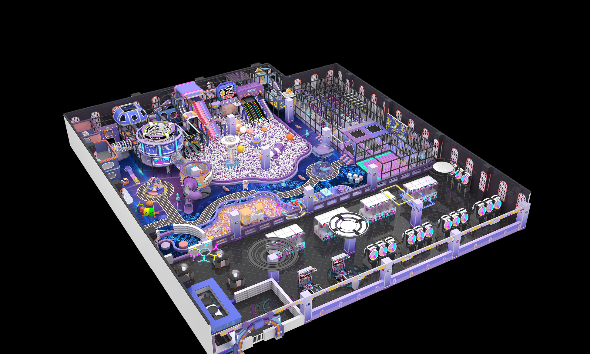 Interactive Indoor Playground Area with Lights Sounds