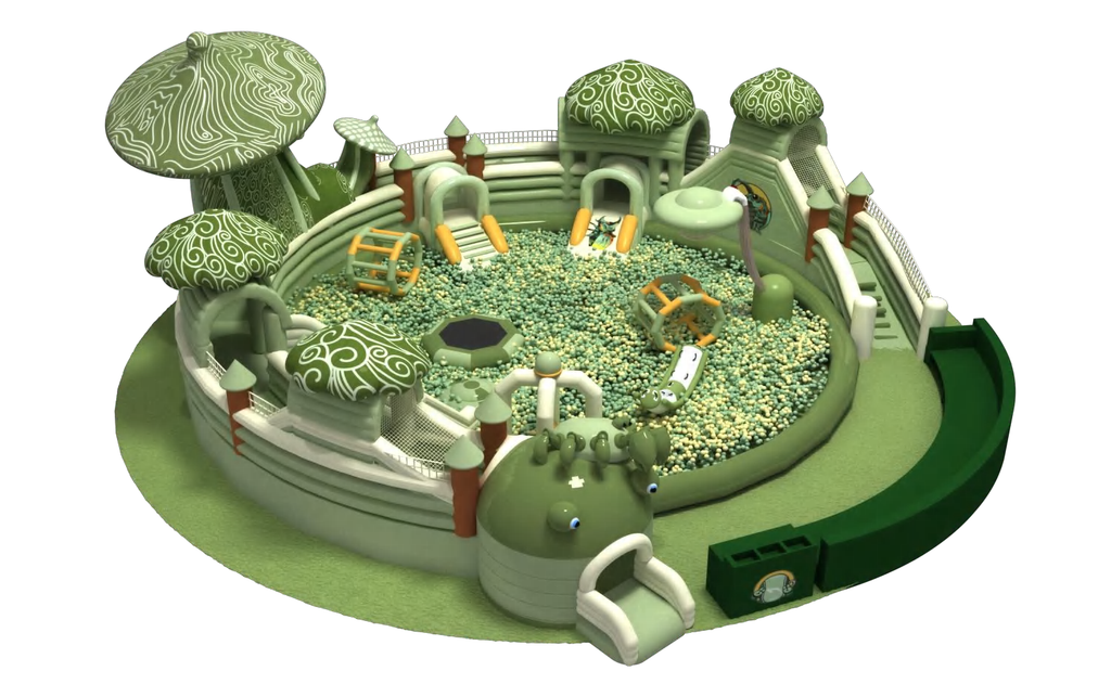 Unique Mushroom Inflatable Play Zone Creation