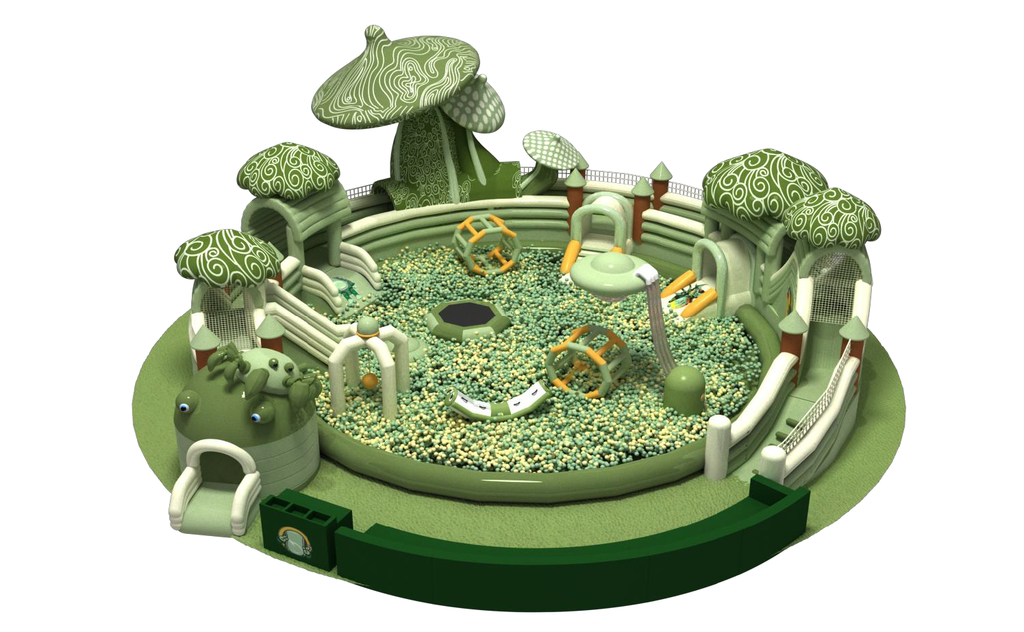 Unique Mushroom Inflatable Play Zone Creation