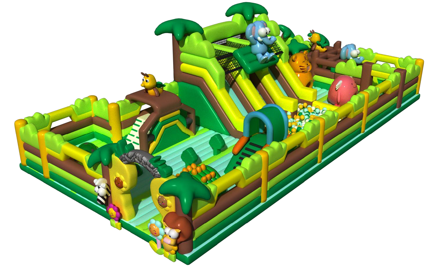 Customized Forest Theme Inflatable Castle Rental Service