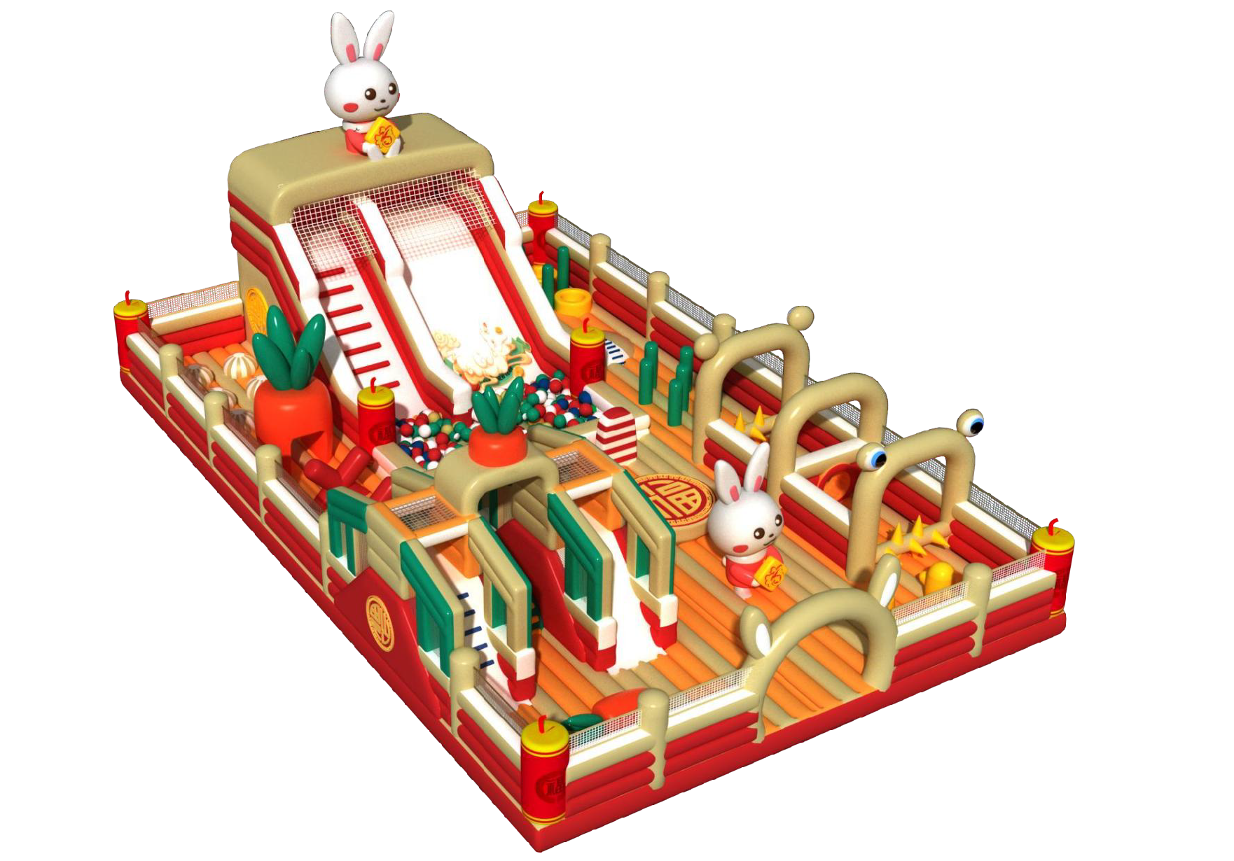 Rabbit Custom Inflatable Party Castle Setup
