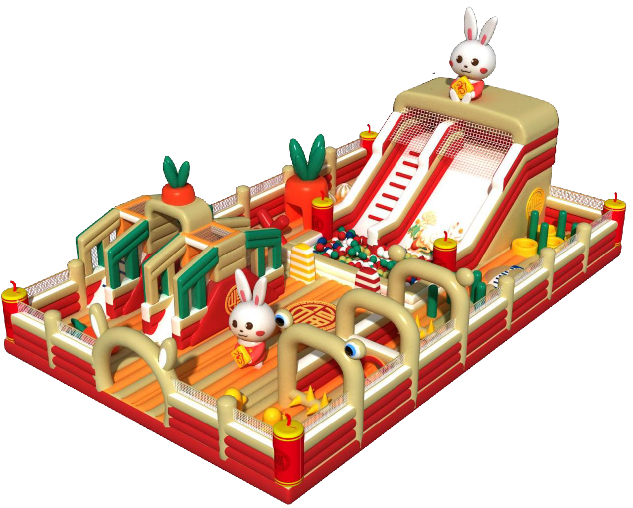 Rabbit Custom Inflatable Party Castle Setup
