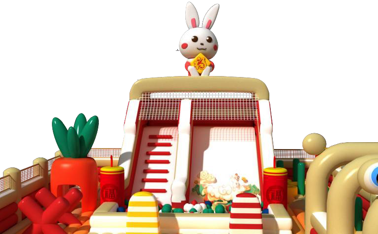 Rabbit Custom Inflatable Party Castle Setup