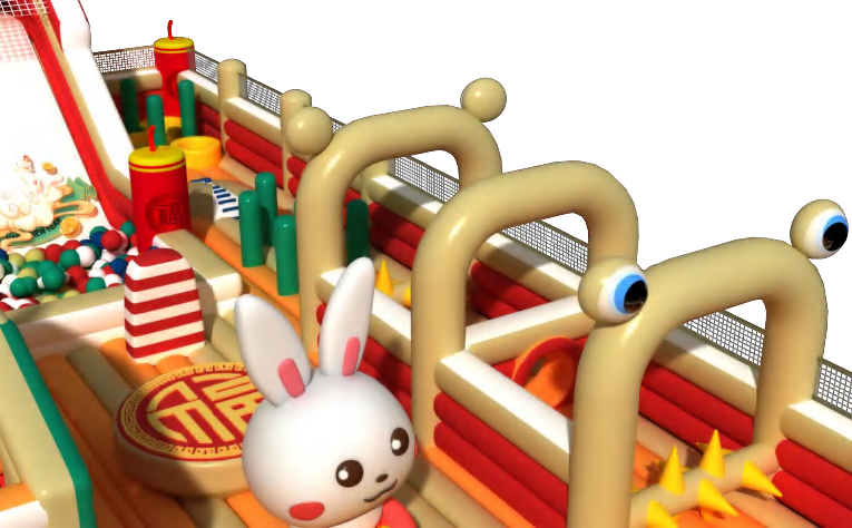 Rabbit Custom Inflatable Party Castle Setup