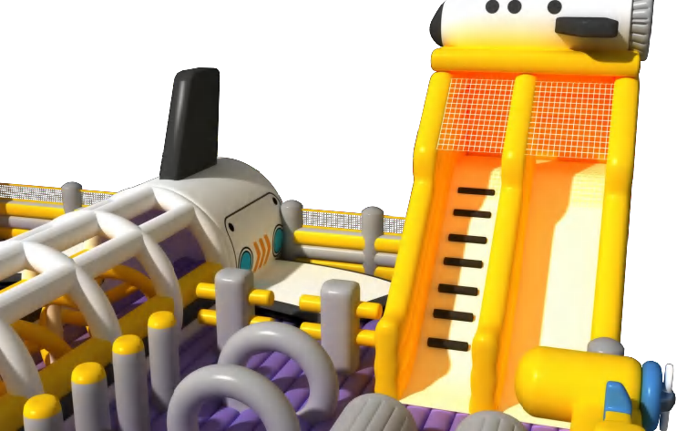 Custom Rocket Space Theme Inflatable Castle For Special Events