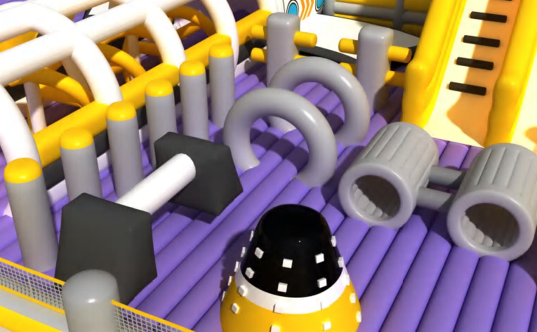 Custom Rocket Space Theme Inflatable Castle For Special Events