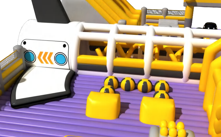 Custom Rocket Space Theme Inflatable Castle For Special Events