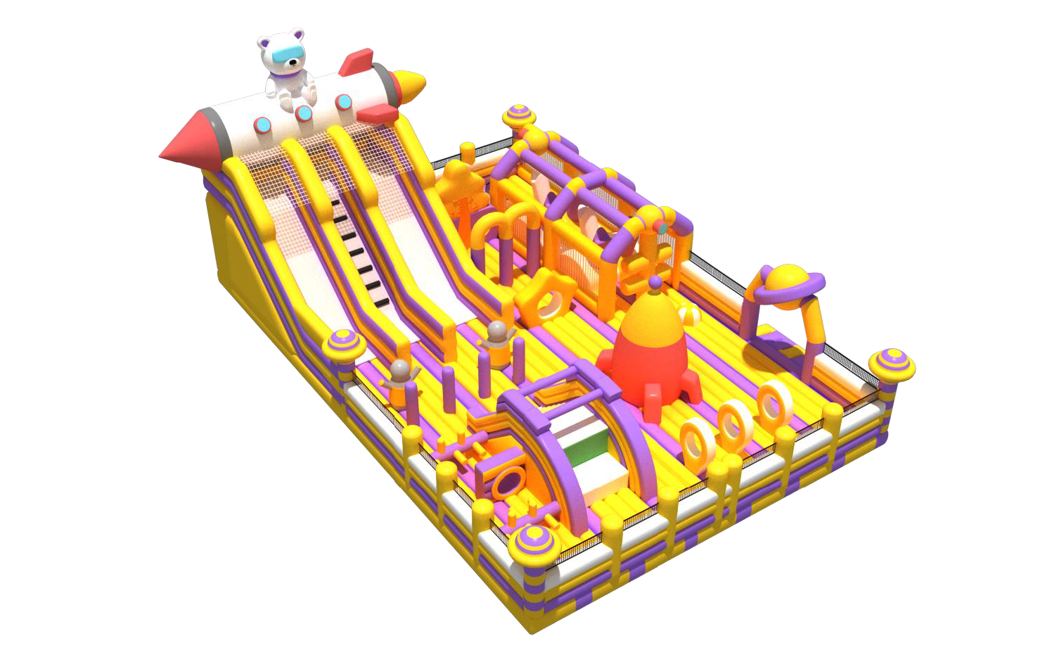 Exclusive Inflatable Bouncy Yellow Castle Package
