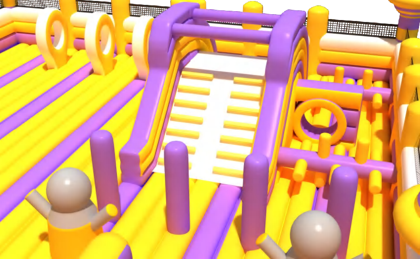 Exclusive Inflatable Bouncy Yellow Castle Package