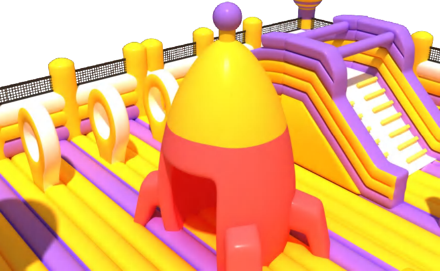 Exclusive Inflatable Bouncy Yellow Castle Package