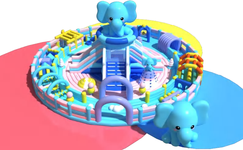 Personalized Circle Inflatable Playground Castle Fun