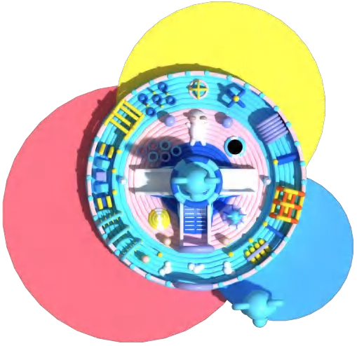 Personalized Circle Inflatable Playground Castle Fun