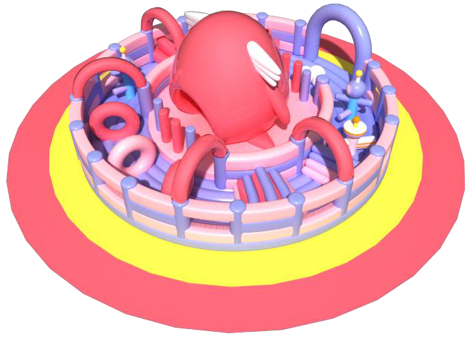 Circular Customized  Inflatable Castle