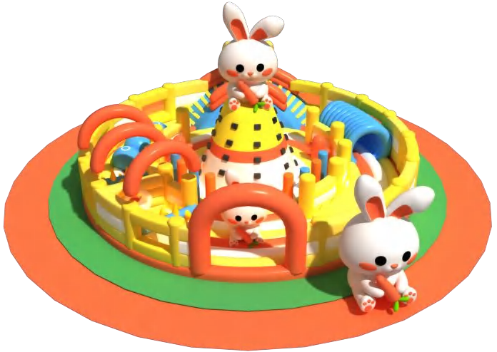 Personalized Circle Inflatable Playground Castle Fun