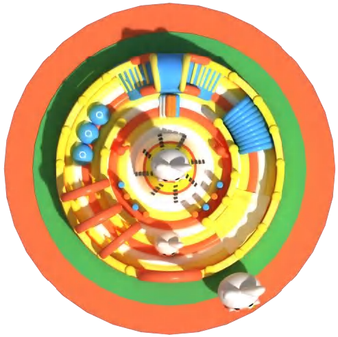 Personalized Circle Inflatable Playground Castle Fun