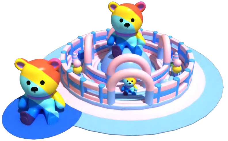 Personalized Circle Inflatable Playground Castle Fun