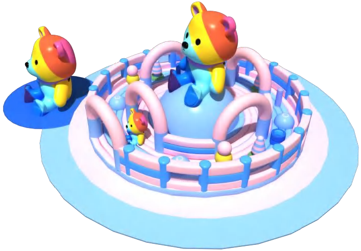 Personalized Circle Inflatable Playground Castle Fun