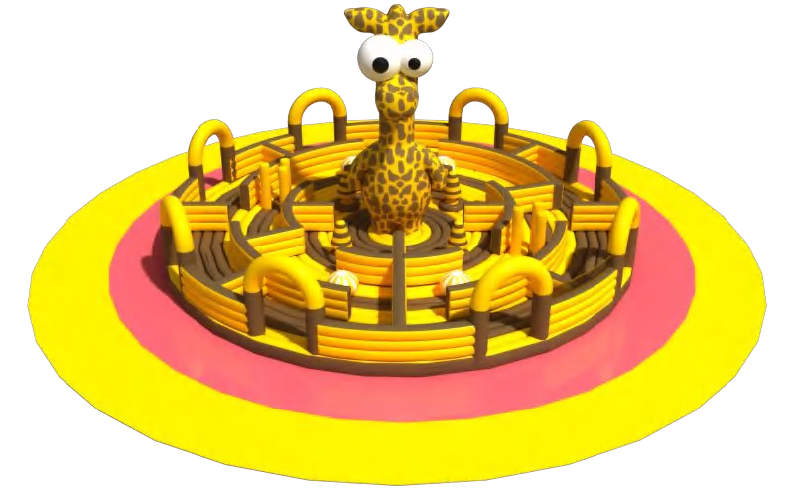 Personalized Circle Inflatable Playground Castle Fun