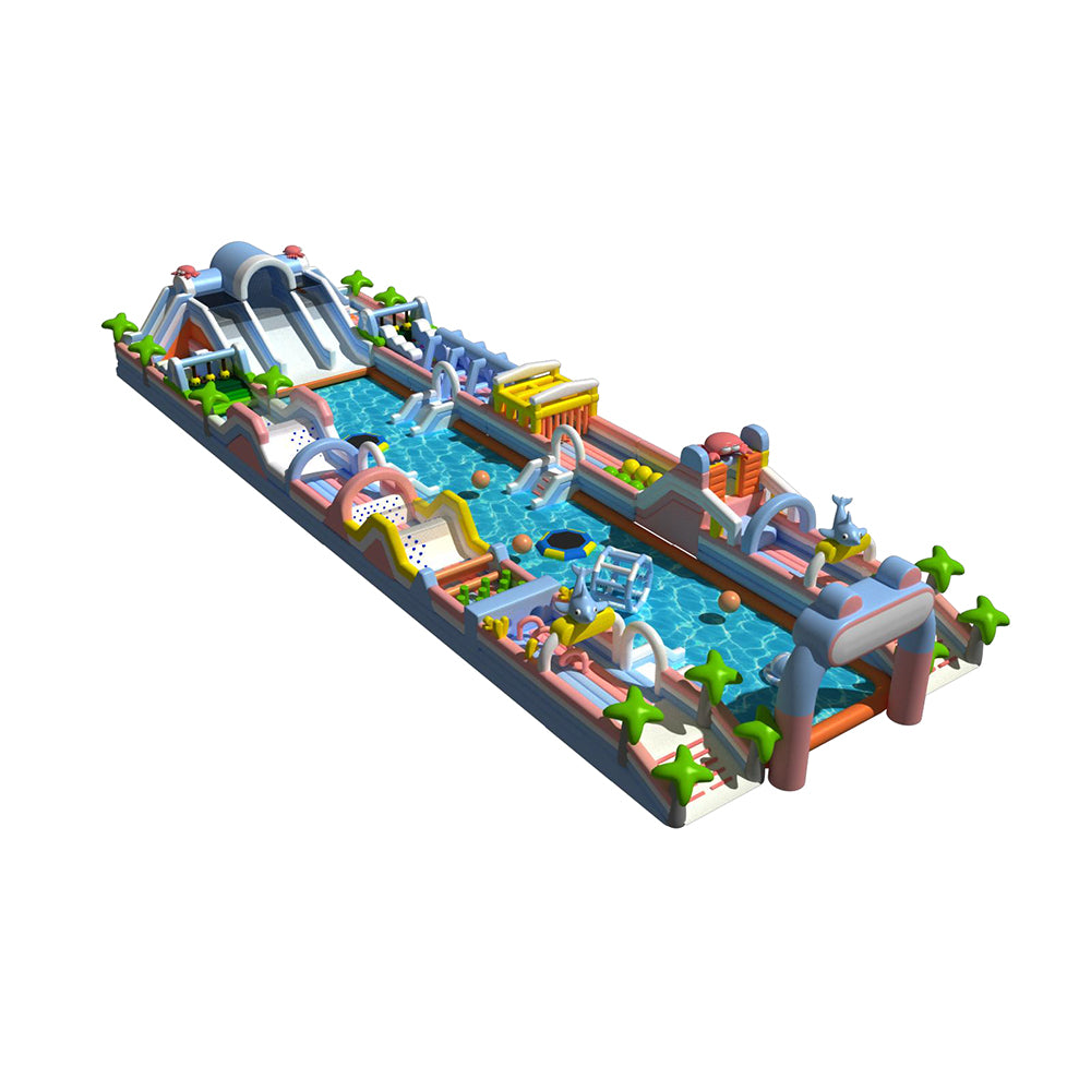 Inflatable Water Castle Fun for Kids Outdoors