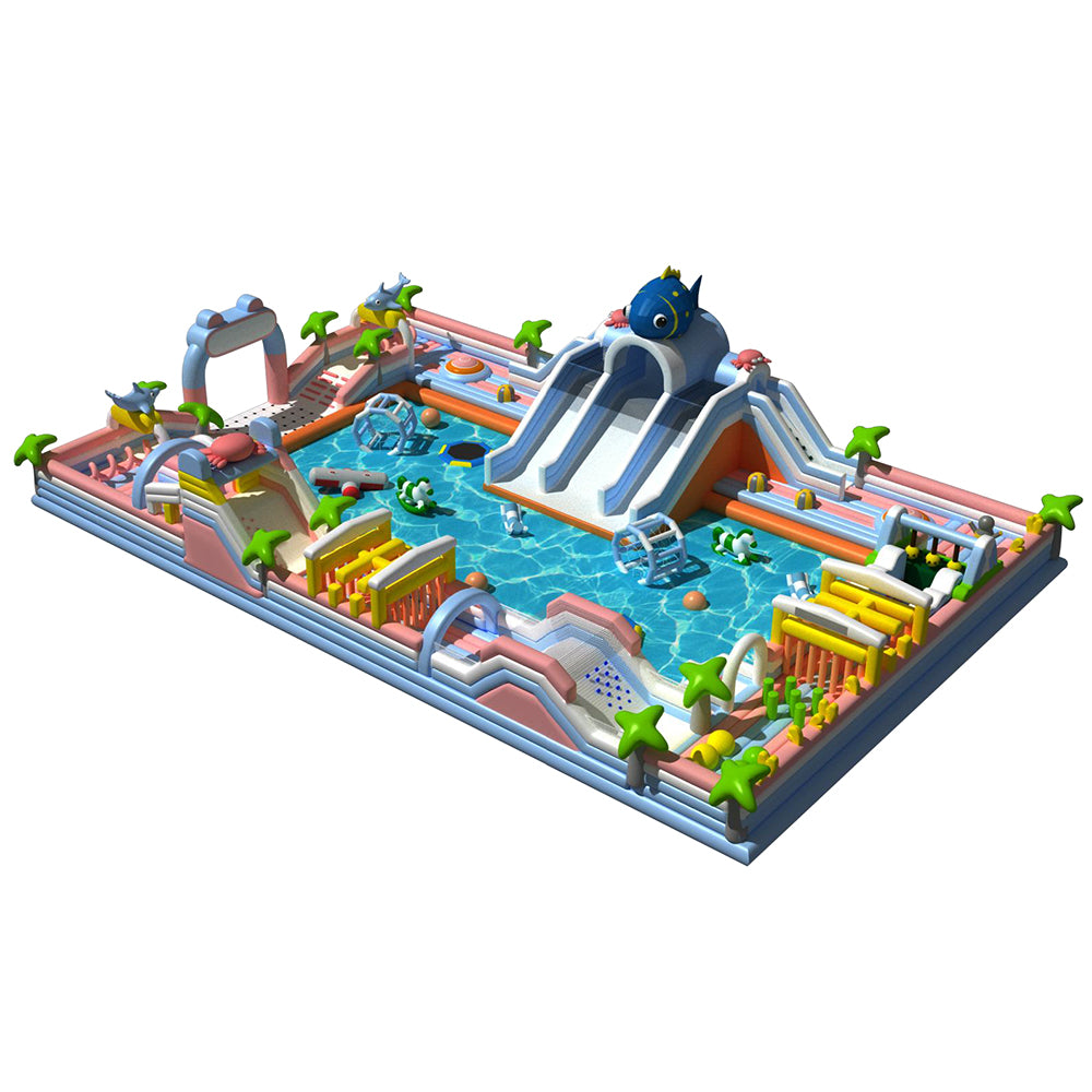Outdoor Inflatable Bouncy with Water Kid Paradise! Bouncy Kid Paradise!