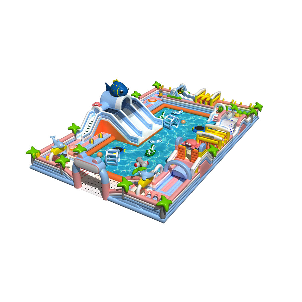 Outdoor Inflatable Bouncy with Water Kid Paradise! Bouncy Kid Paradise!