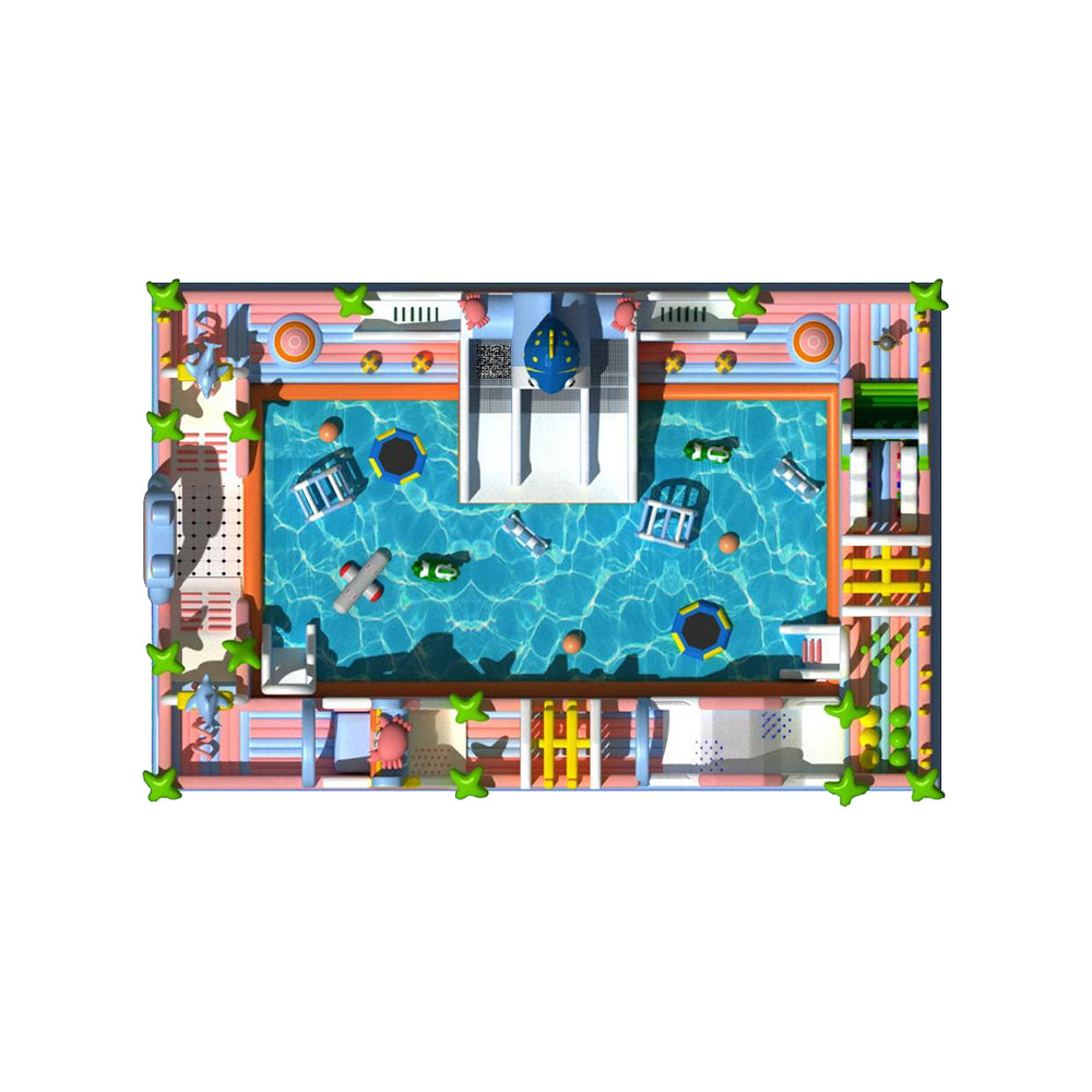 Outdoor Inflatable Bouncy with Water Kid Paradise! Bouncy Kid Paradise!
