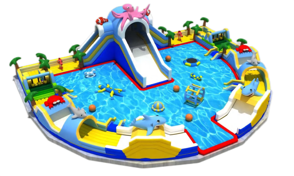 Monster Splash! Outdoor Inflatable Kid's Water World!