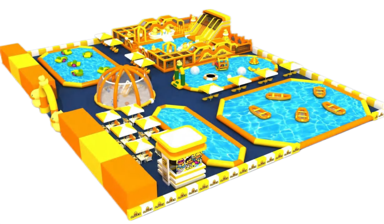 Giant  Inflatable Water Park Splash Zone Outdoor Kids Paradise