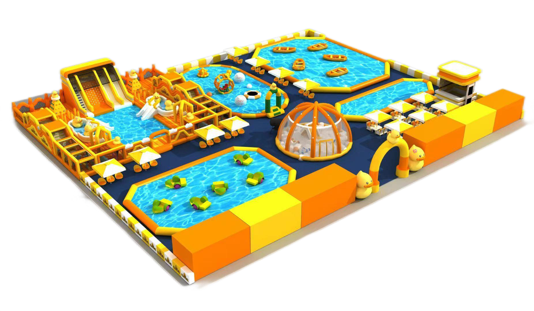 Giant  Inflatable Water Park Splash Zone Outdoor Kids Paradise