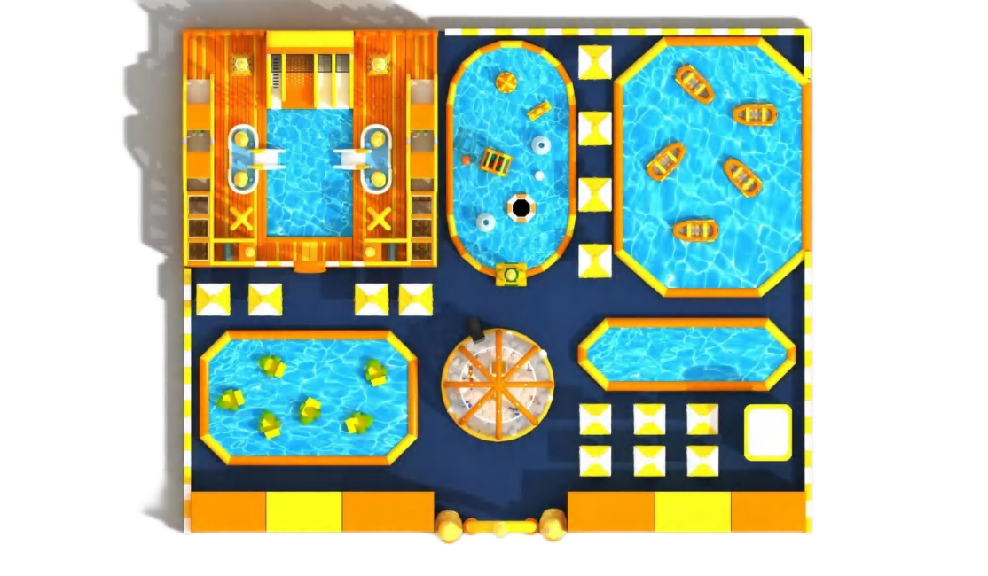 Giant  Inflatable Water Park Splash Zone Outdoor Kids Paradise