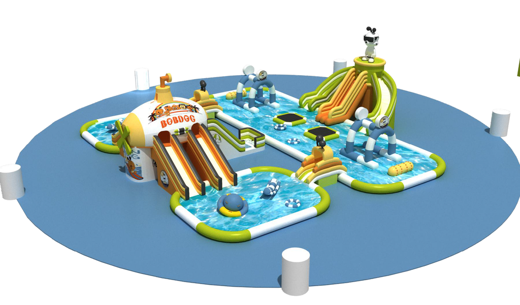 Multiple Inflatable Water Castles for Children's Entertainment