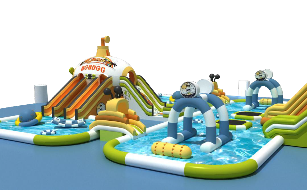 Multiple Inflatable Water Castles for Children's Entertainment