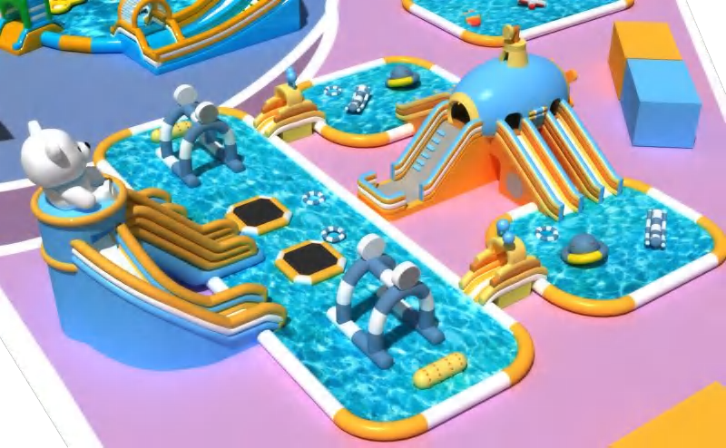 Monster Splash Outdoor Inflatable Kids Water World