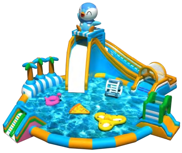 Safe Inflatable Oasis For Outdoor Water Park Kid Fun