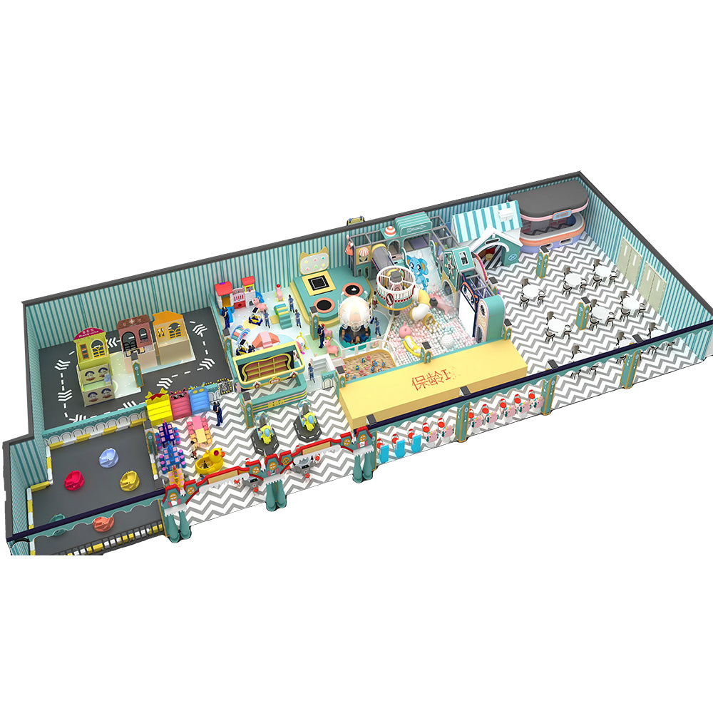 Light-colored and Simple Theme Amusement Play Castle