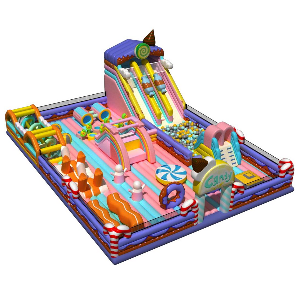 Wonderful Color Inflatable Combo Play Center - Slides