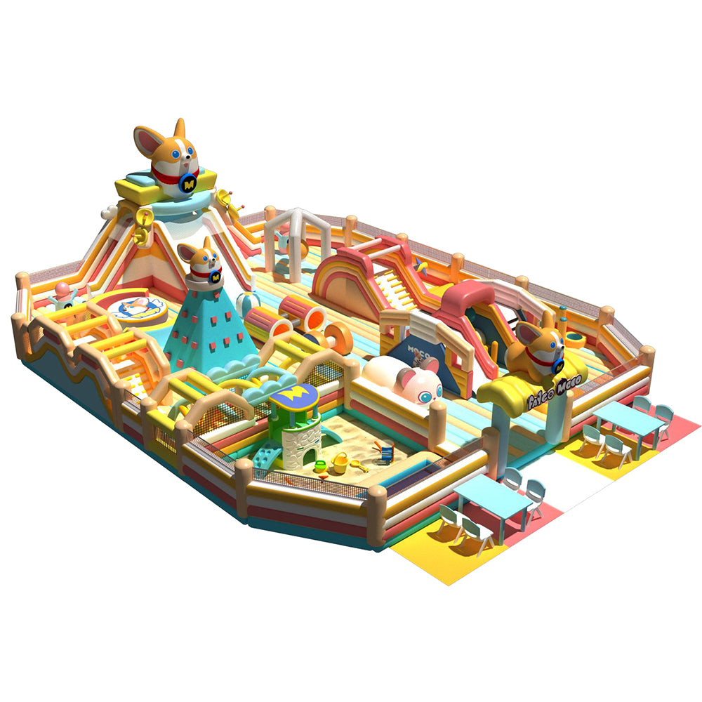 Corgi puppy theme Adult and Toddler Inflatable Play Area - The fun of soft and safe bouncing