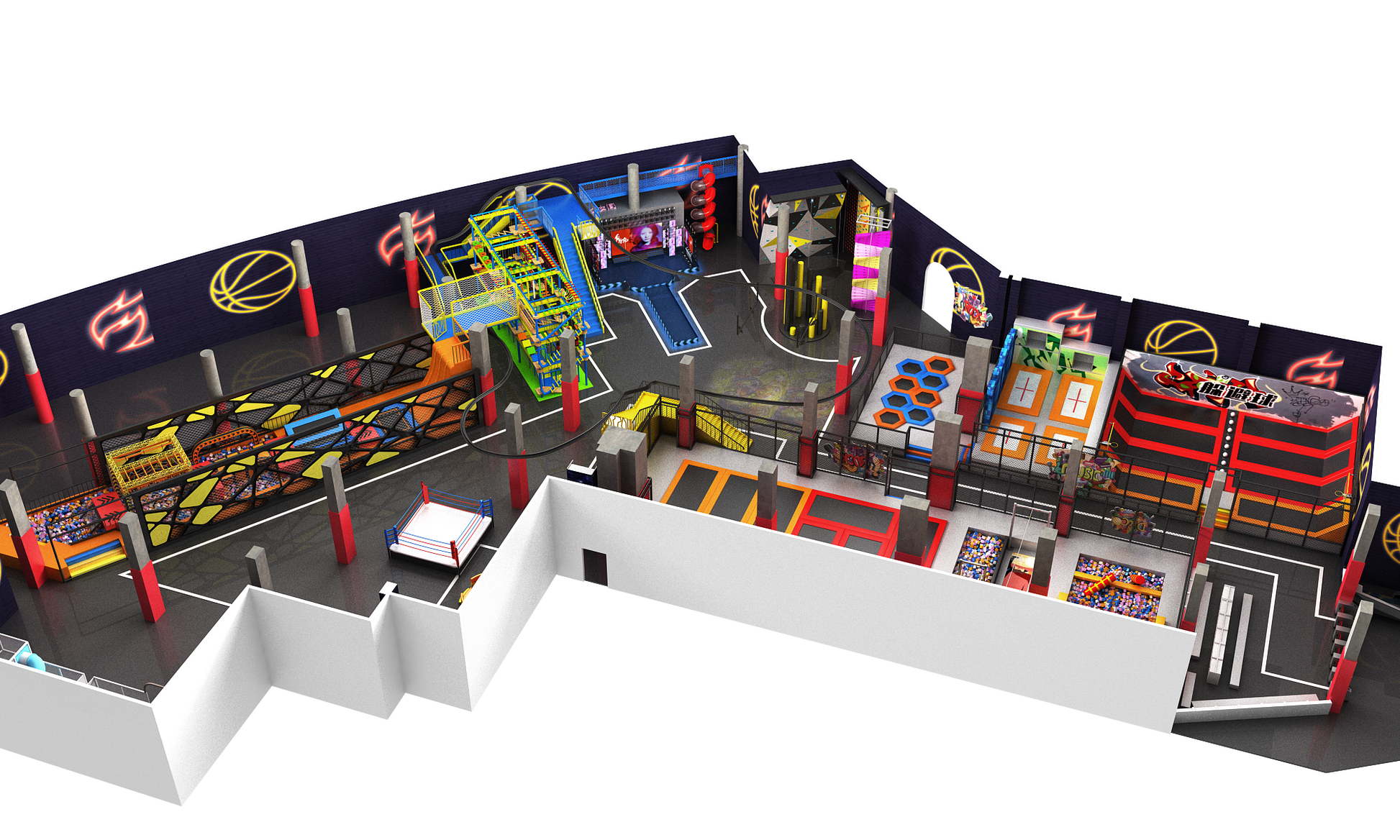 Small Trampoline Park Giant Playtime
