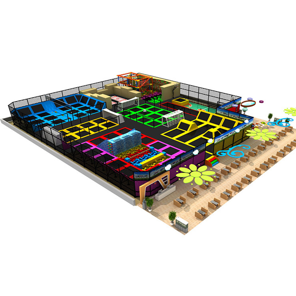 Trampoline Park Group Jump