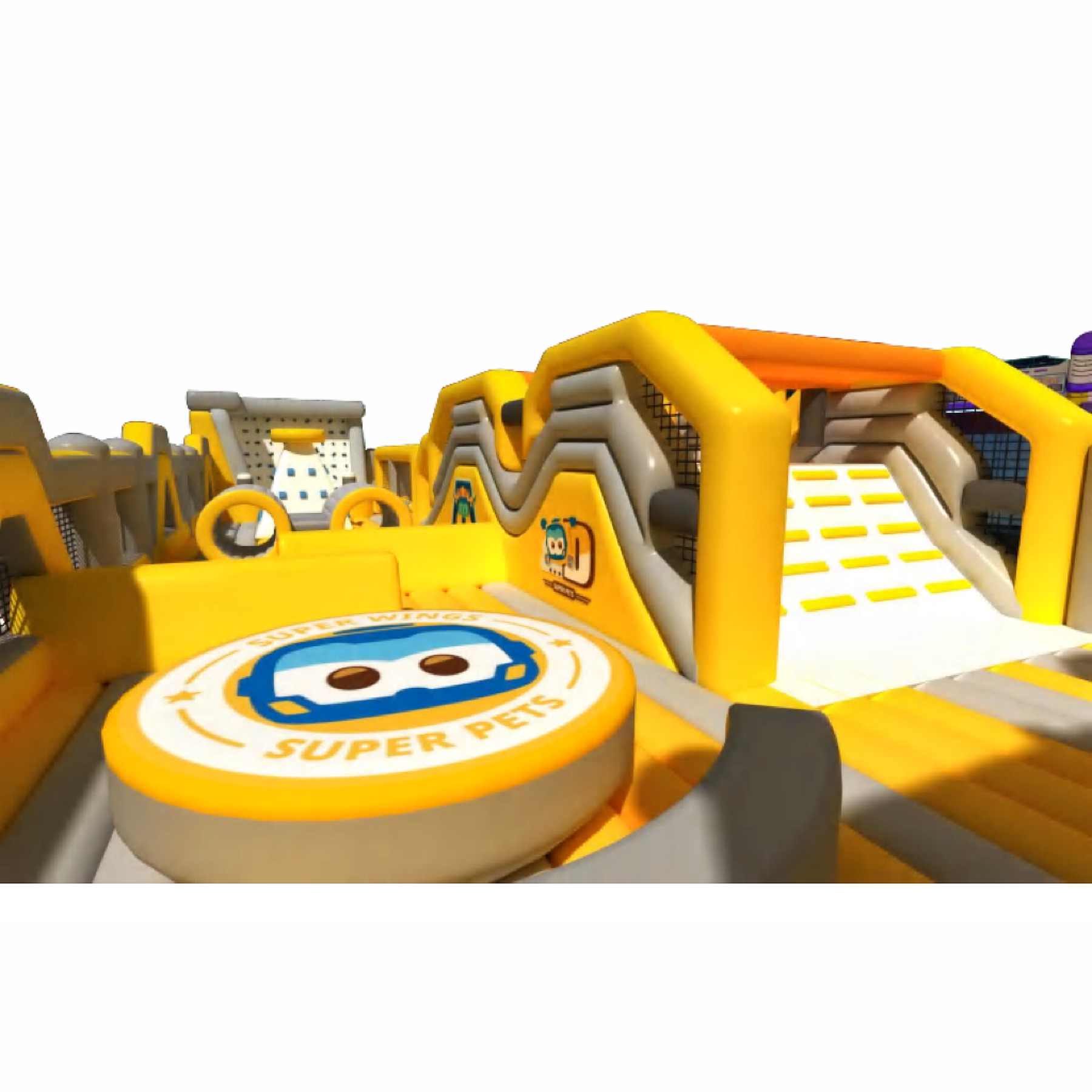 Big Yellow Inflatable Adventure Park for Kid - Bounce, Slide & Explore!