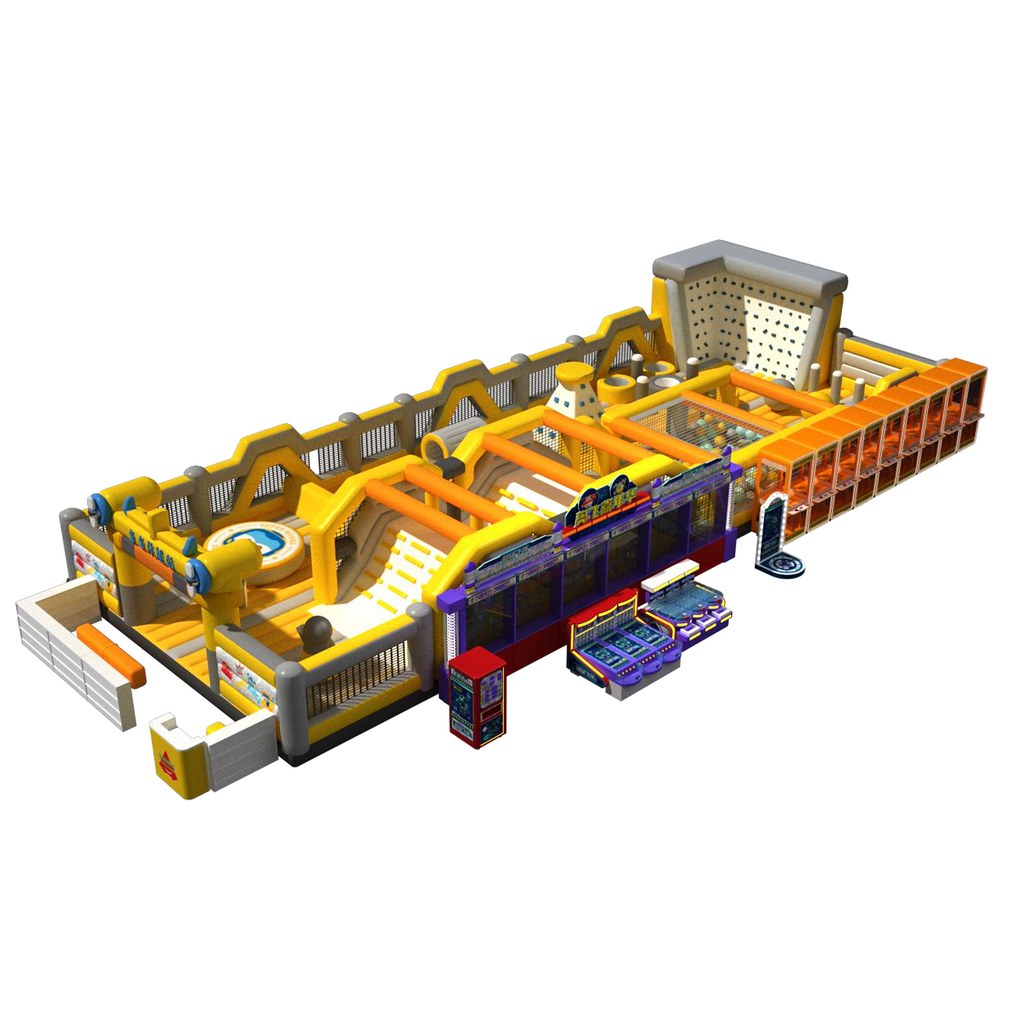 Big Yellow Inflatable Adventure Park for Kid - Bounce, Slide & Explore!