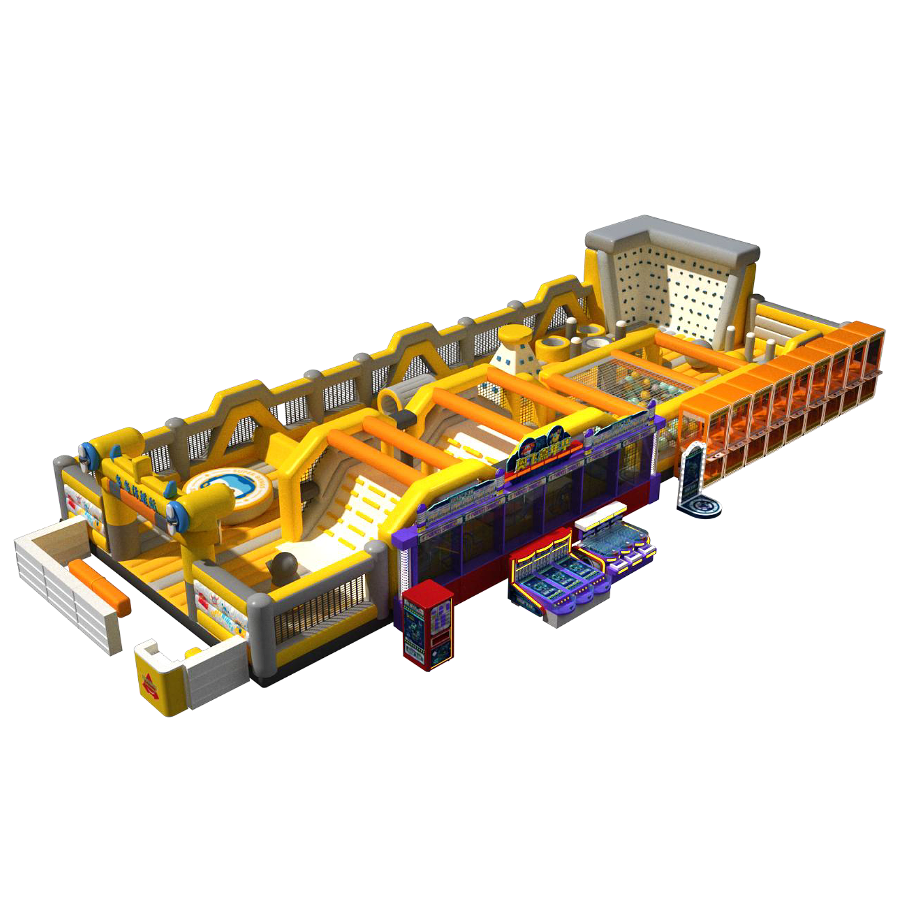 Big Yellow Inflatable Adventure Park for Kid - Bounce, Slide & Explore!