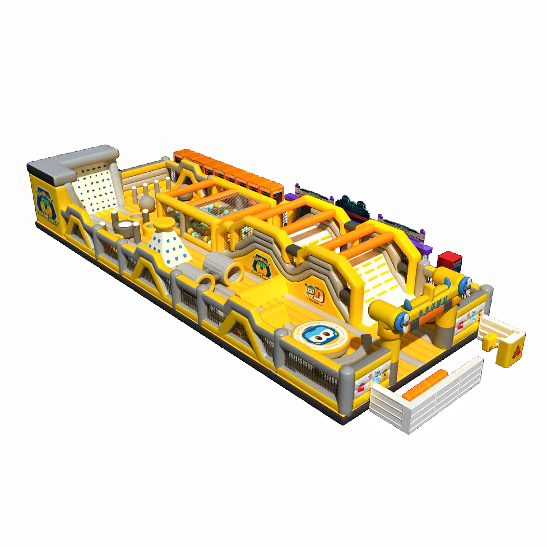 Big Yellow Inflatable Adventure Park for Kid - Bounce, Slide & Explore!
