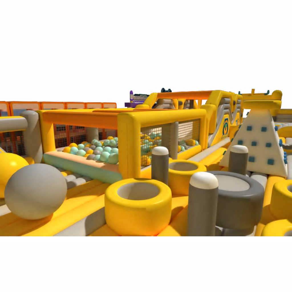 Big Yellow Inflatable Adventure Park for Kid - Bounce, Slide & Explore!