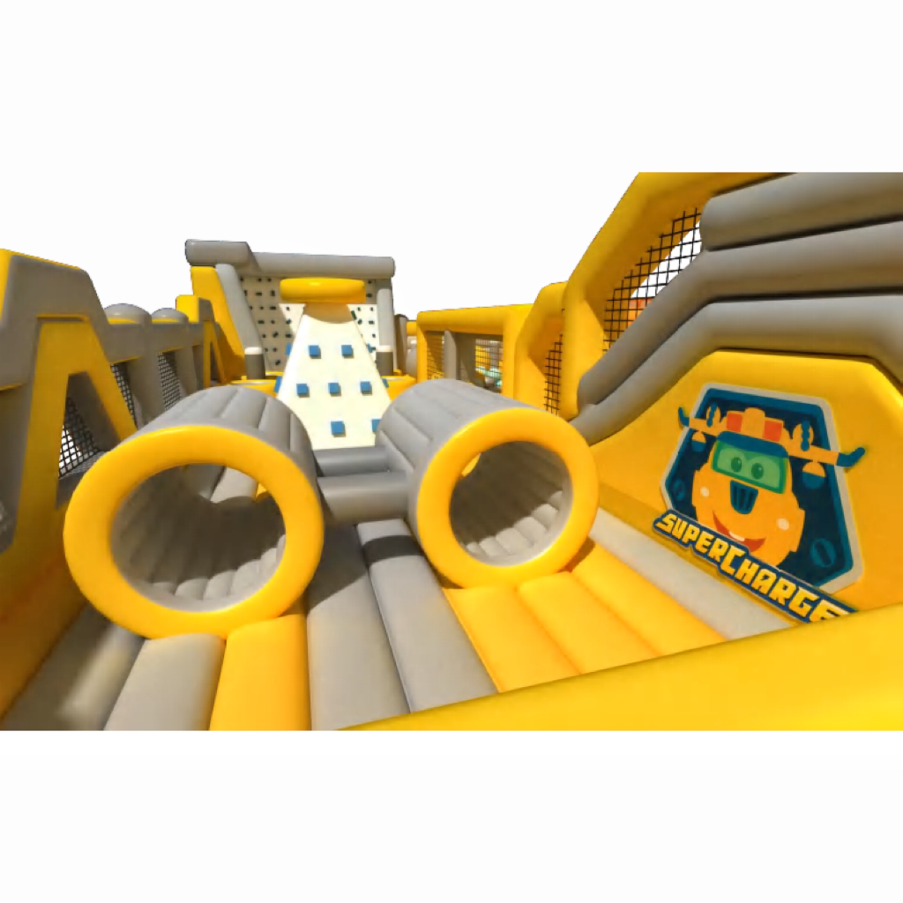 Big Yellow Inflatable Adventure Park for Kid - Bounce, Slide & Explore!