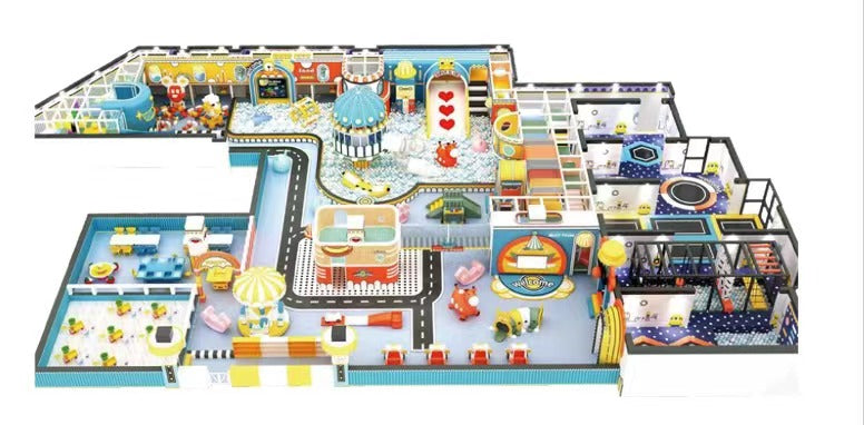 Light-colored and Simple Theme Amusement Play Castle