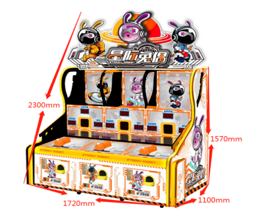Big Rabbit Adventure Family Friendly Platform Arcade Video Game Machine Size: 172*110*230cm Power:200w